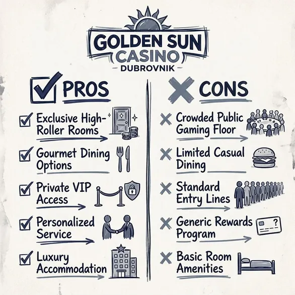 Dobrodošli u Golden Sun Casino Dubrovnik